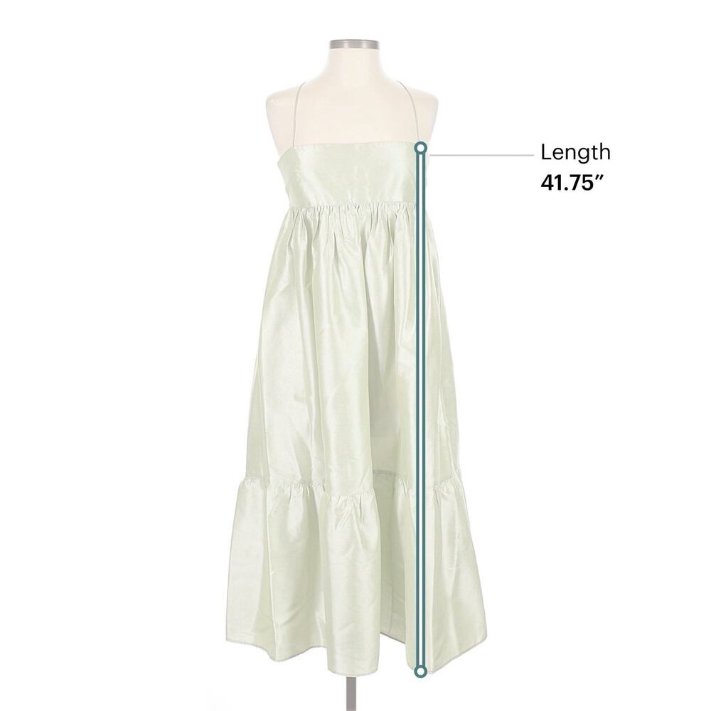 Strapless Midi Dress in Pale Green - Picture 4 of 7